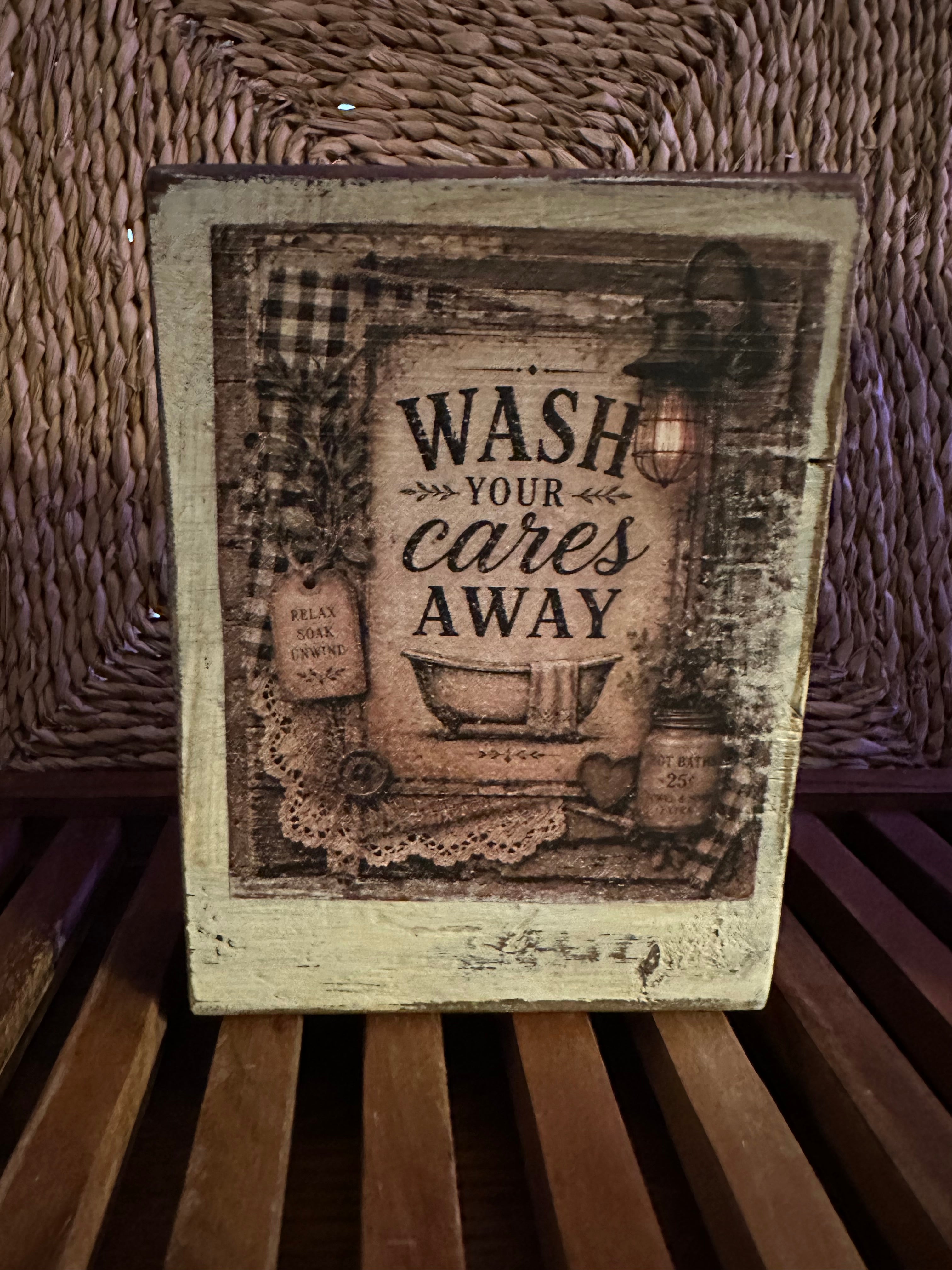 Shelf siter wash away
