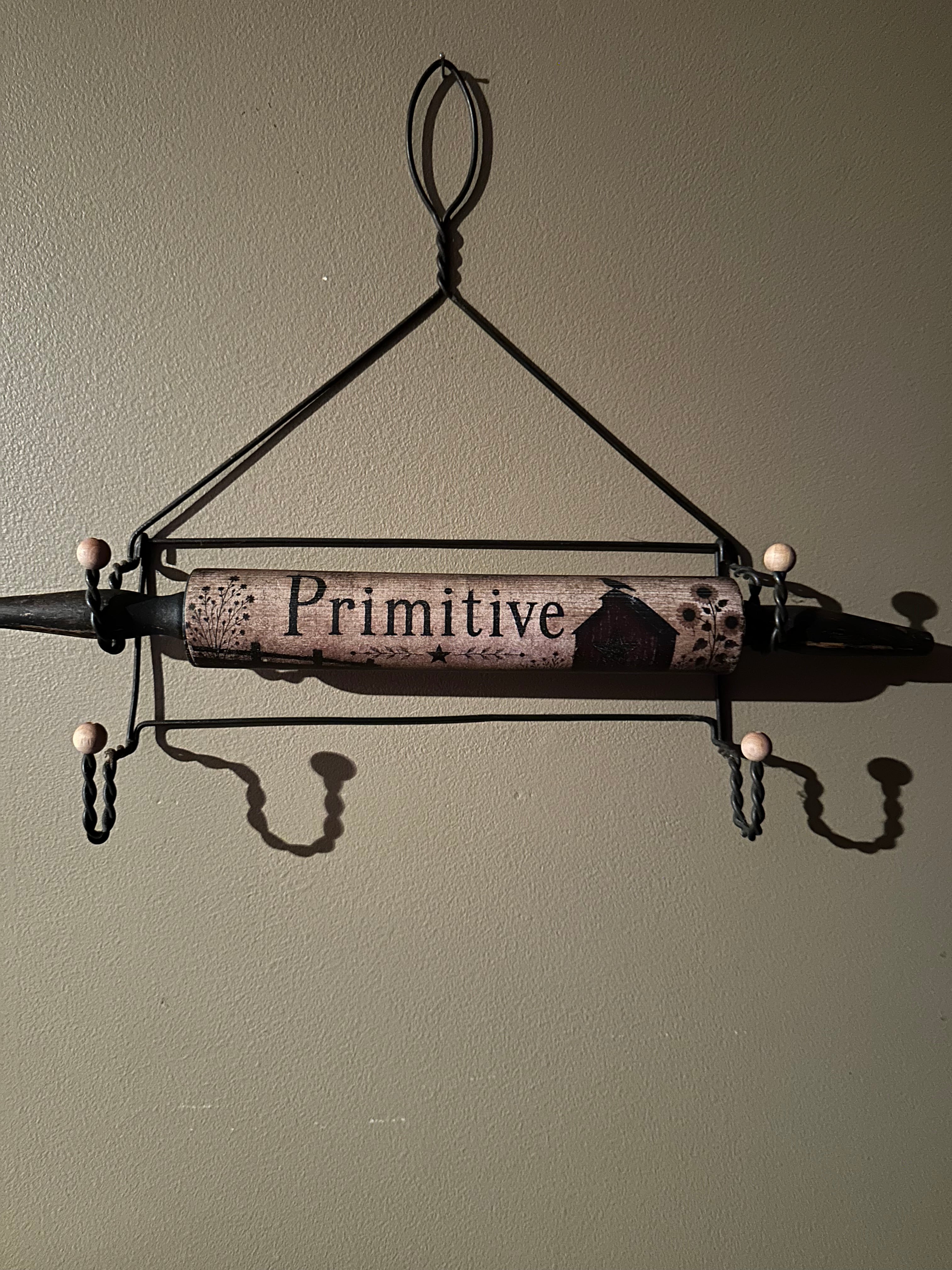 Primitive Rolling pin Decor