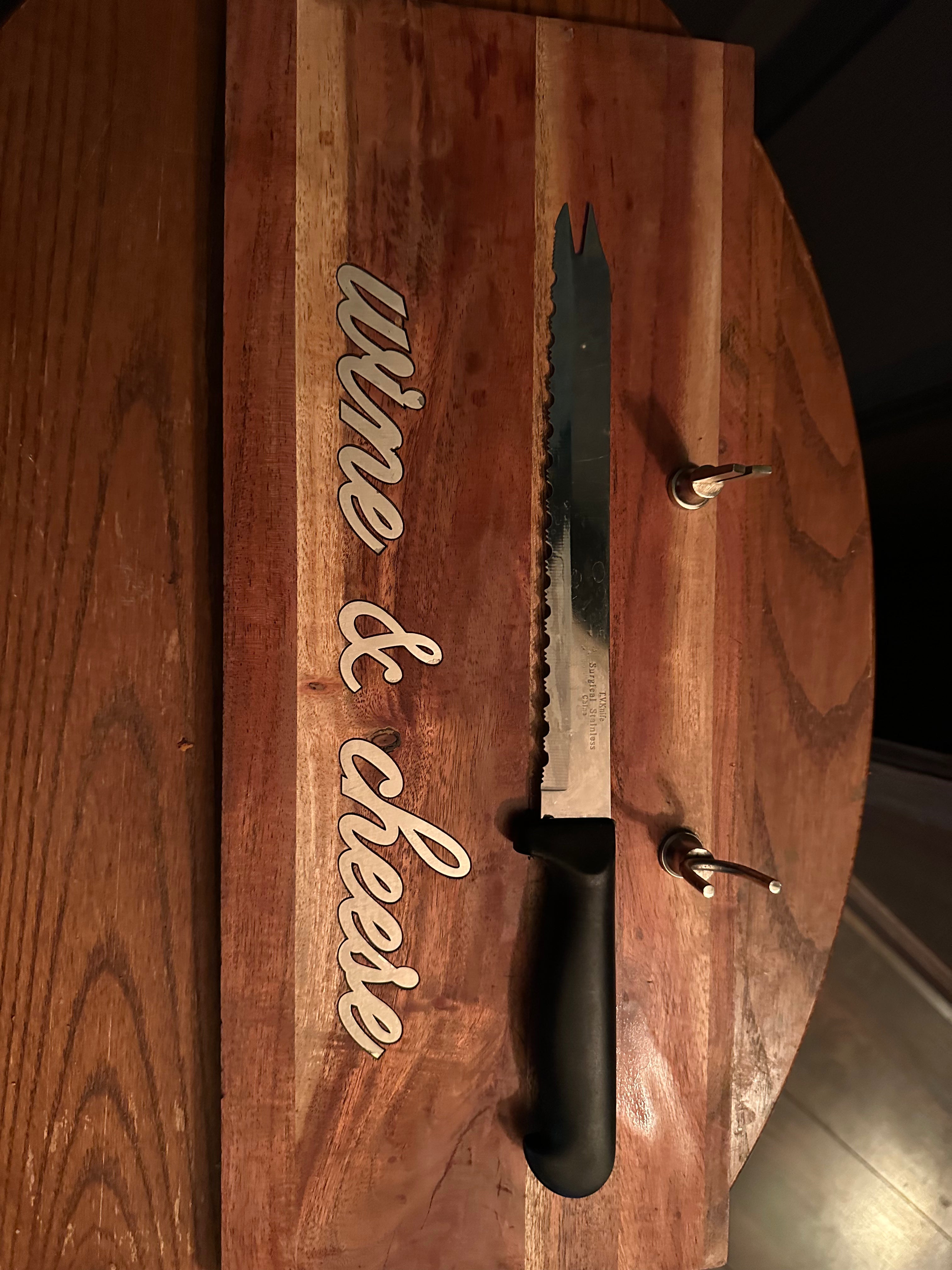 Wine and cheese cutting board
