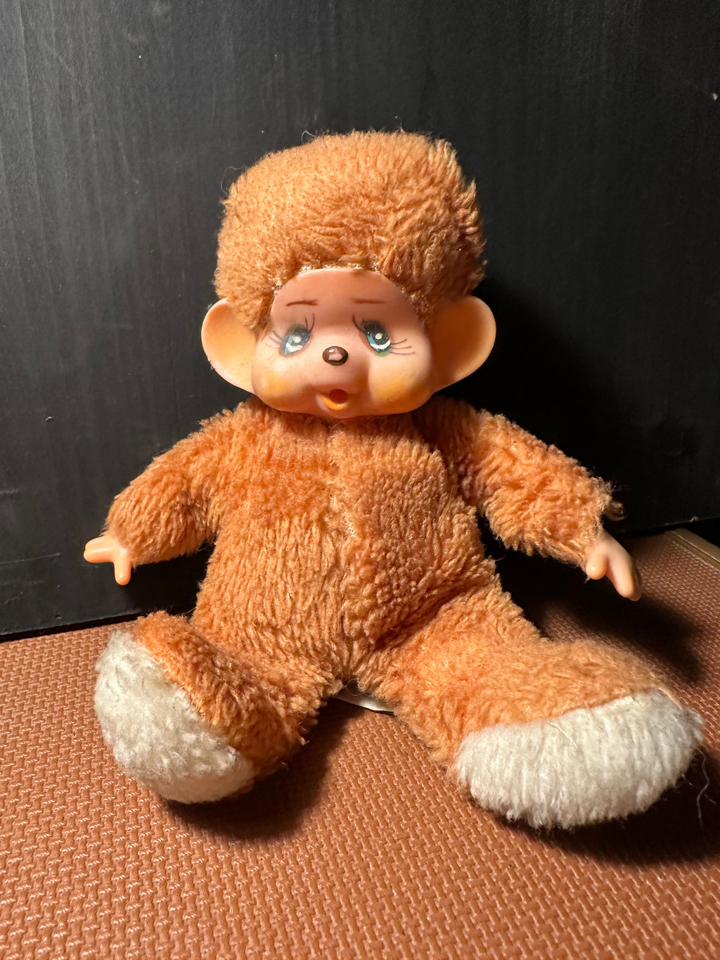 Vintage 70s plush monkey