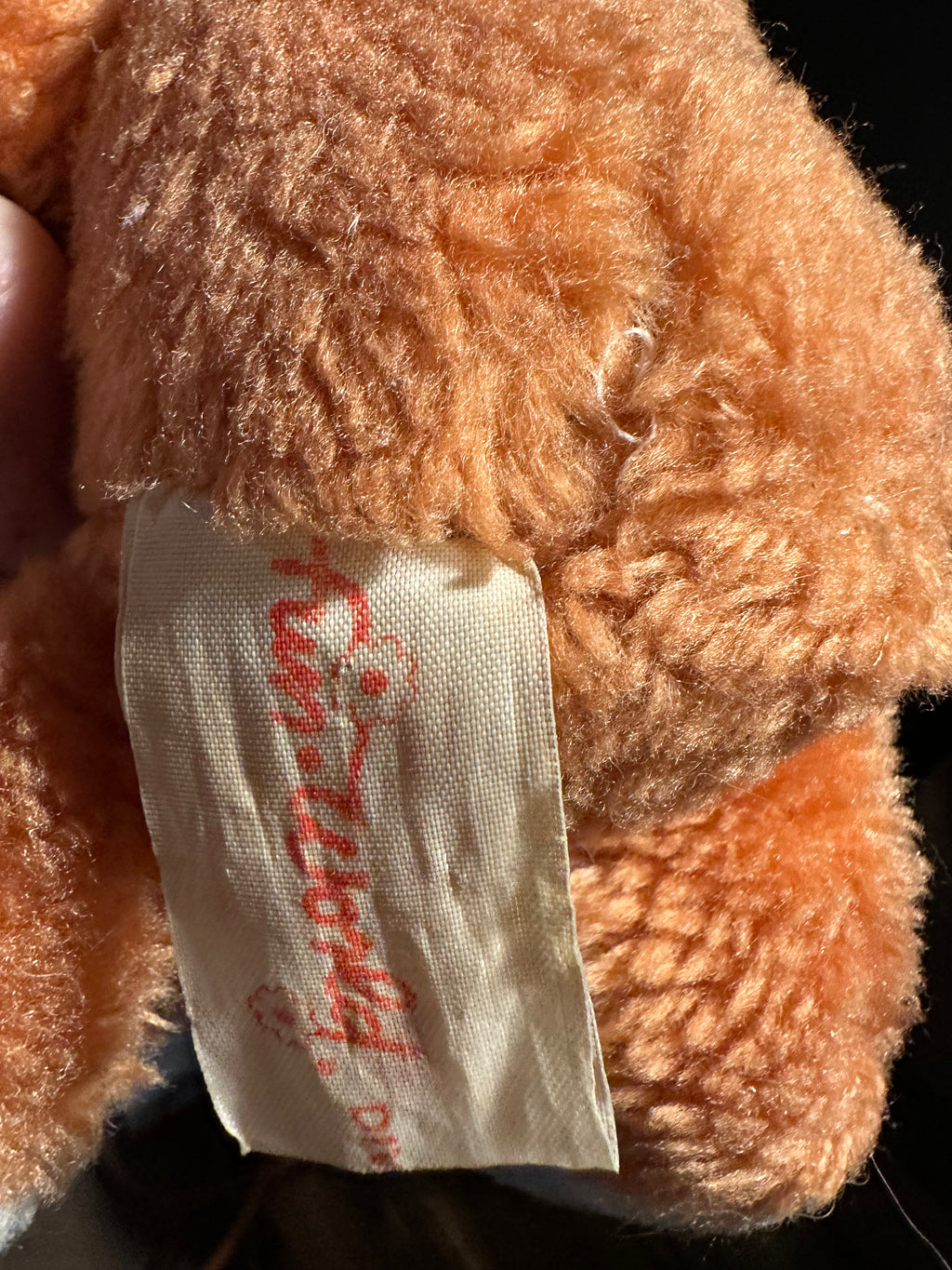 Vintage 70s plush monkey